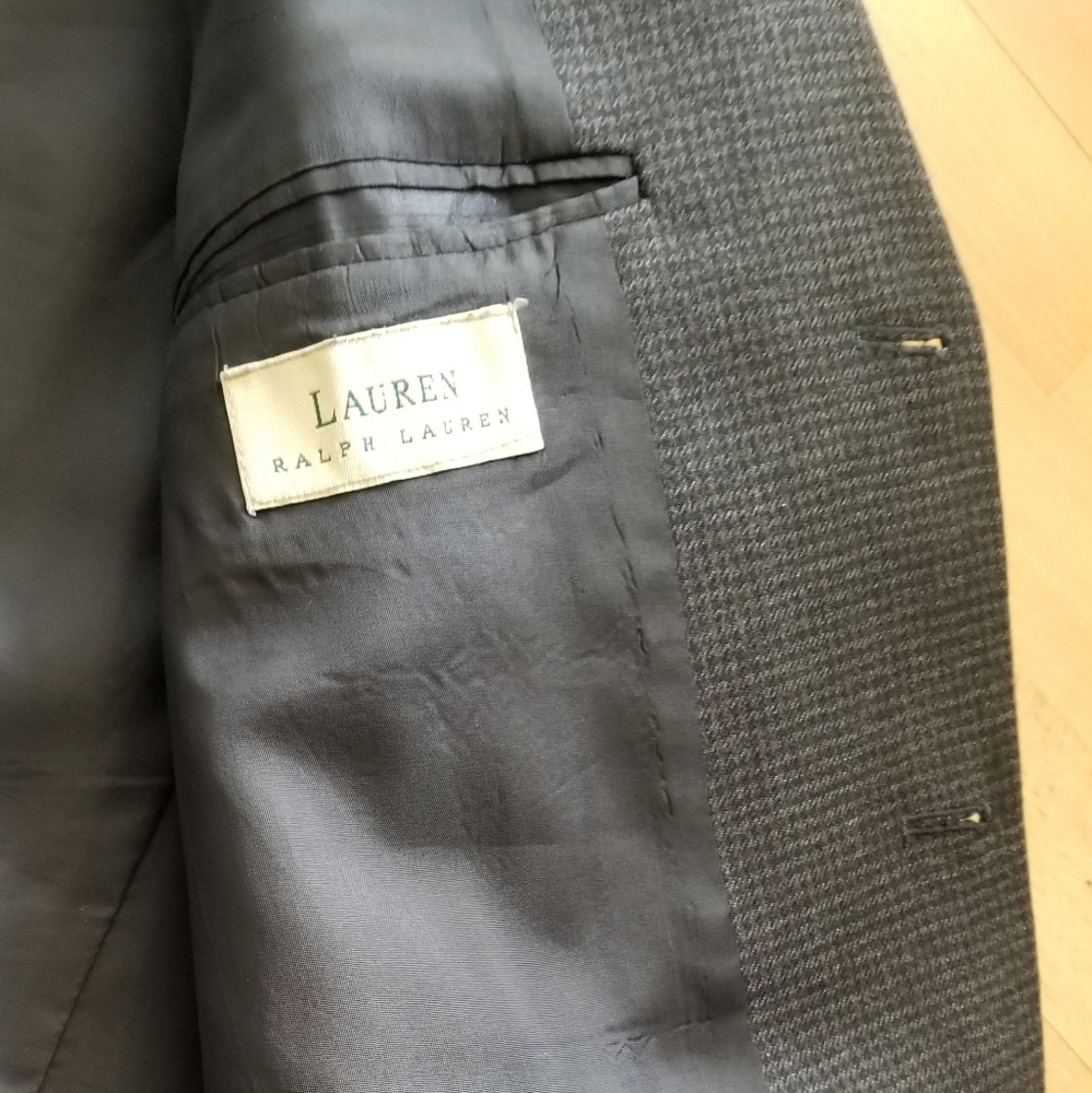 LAUREN/SIMON'S Tweed Men's Overcoat (Size L) - Picture 4 of 9